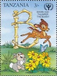 The letter "B" - Bambi and Thumper the Bunny