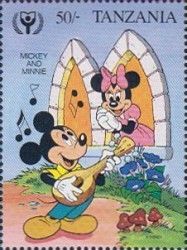 The letter "M" - Mickey Mouse and Minnie Mouse