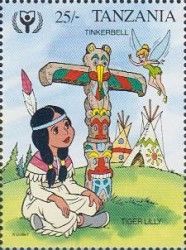The letter "T" - Tigel Lilly, a Totem pole and Tinkerbell