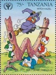 The letter "W" - The Witch Hazel and Huey, Dewey, Louie
