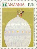 Mickey on top of Christmas ornament, 1976