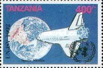 Space shuttle in Earth orbit