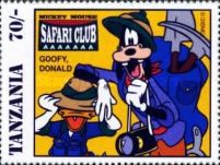 Donald Duck and Goofy with Safari Equipment