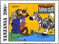 Goofy and the zebras drinking water