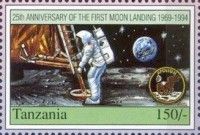Stepping foot on moon