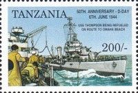 USS Thompson Refueled en Route to Omaha Beach