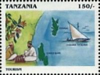 Map showing Zanzibar, Pemba, Indian Ocean