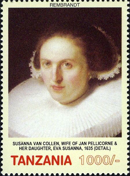 Susanna van Collen, wife of Jan Pellicorne, detail