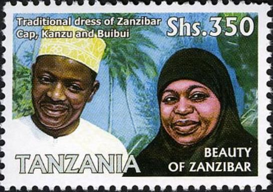 Traditional dress of Zanzibar Cap, Kanzu and Buibui