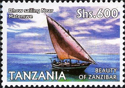Dhow sailing near Matemwe