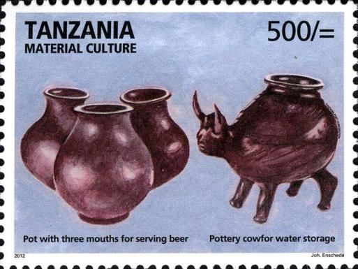 Pot for serving beer & Pottery cow