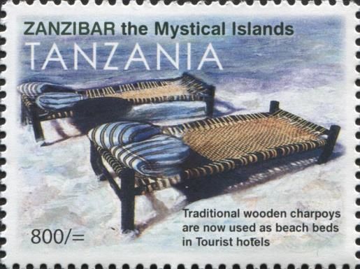 Traditional wooden charpoys