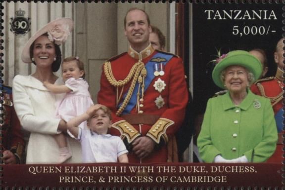 Queen Elizabeth II with the Family of Prince William