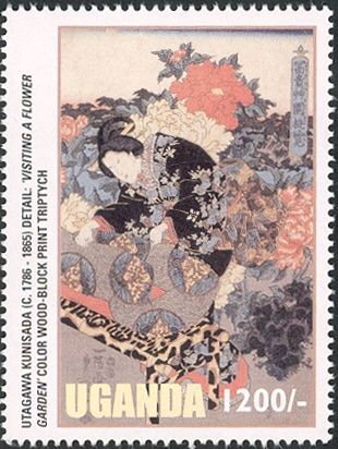 Utagawa Kunisada - 'Visiting a flower garden'