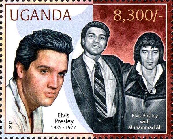 Elvis Presley (1935-1977) with Muhammad Ali