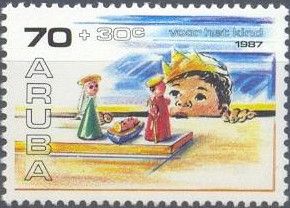Child, creche figures