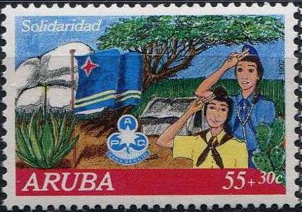 Girl scouts, flag & emblem