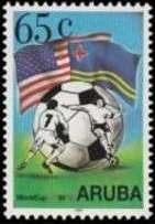 Soccer ball, flags