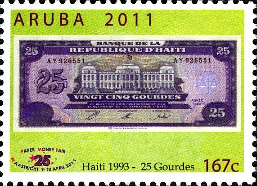 Banknote - 25 Gourdes, Haiti 1993