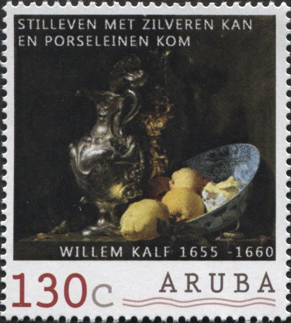 "Still Life with Silver Pot & Porcelaine Jug" (Willem Kalf)