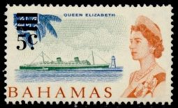 RMS "Queen Elizabeth" - Surcharged