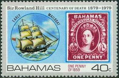 Mailboat, stamp of 1859
