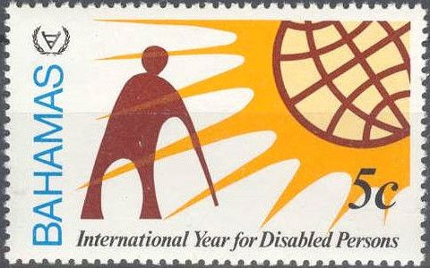 Man with crutch