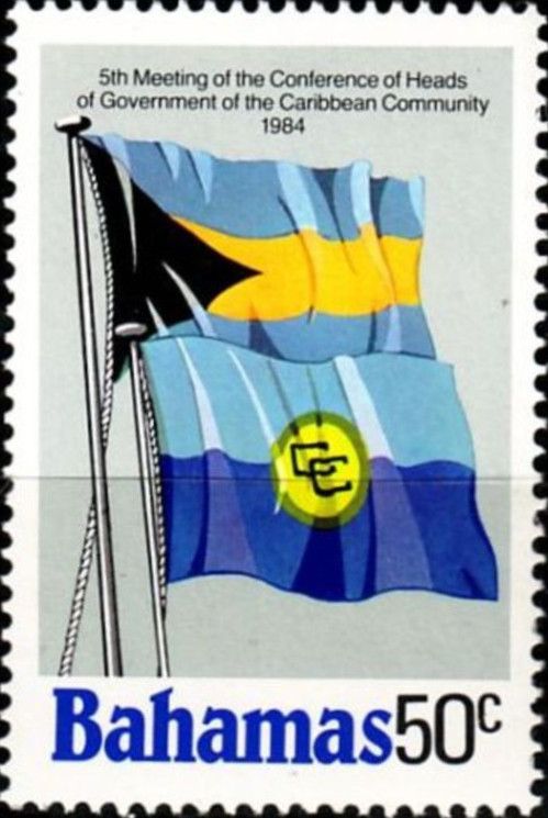 Flags of Bahamas and Caribbean Community