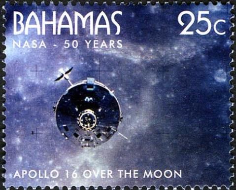 Apollo 16 over the Moon