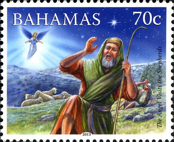 The angel visits the shepherds
