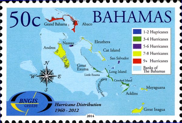 Hurricane distribution 1962-2012