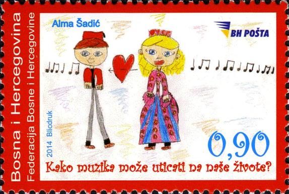 Children’s postage stamp- How music touch our lives