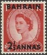 Queen Elizabeth II with black overprint