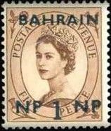 Queen Elizabeth II with black overprint