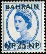 Queen Elizabeth II with black overprint
