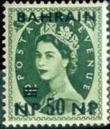 Queen Elizabeth II with black overprint