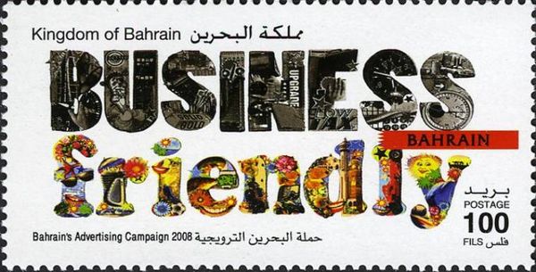 Inscription "business-friendly" with icons for the economy