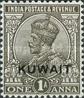 King George V wearing Imperial Crown of India - overprinted