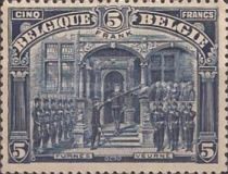 Honoring the Flag in "Veurne" - "5 FRANK" - Perf. 14