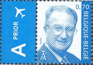 King Albert II (1934-) - Type MVTM Blue Prior Label 0.70 €