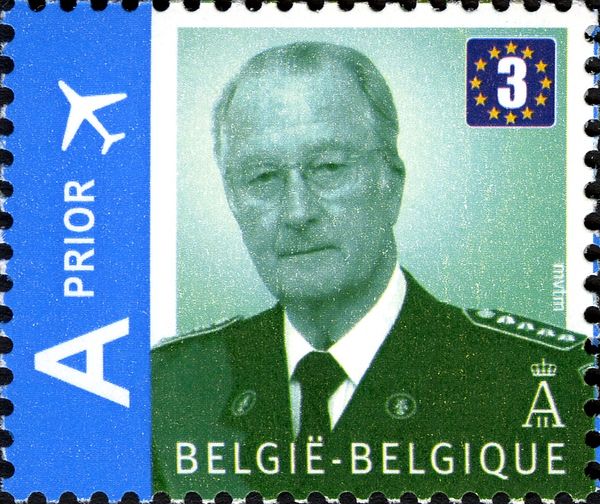 King Albert II in Uniform. Tarif 3 Europe