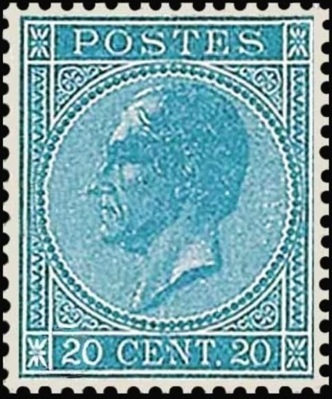 King Leopold I in Profile. Perforation 14½ x 14