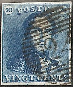 King Leopold I Type "Epaulettes" 20ct