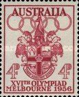 Arms of the City of Melbourne and Olympic Rings