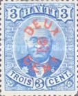 President Louis Étienne Salomon - surcharged "Deux 2 Cts"