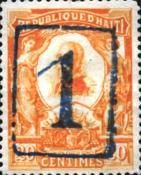 Nord-Alexis overprint "1" on 20c