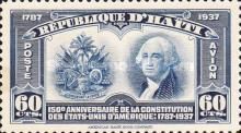 Arms of Haiti and Portrait of George Washington