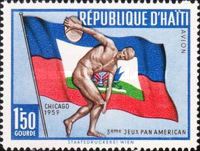 Flag of Haiti - Discus thrower