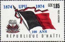 Haiti flag - overprinted UPU