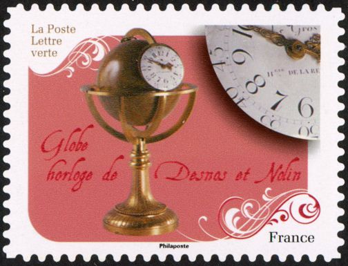Globe Clock by Desnos and Nolin